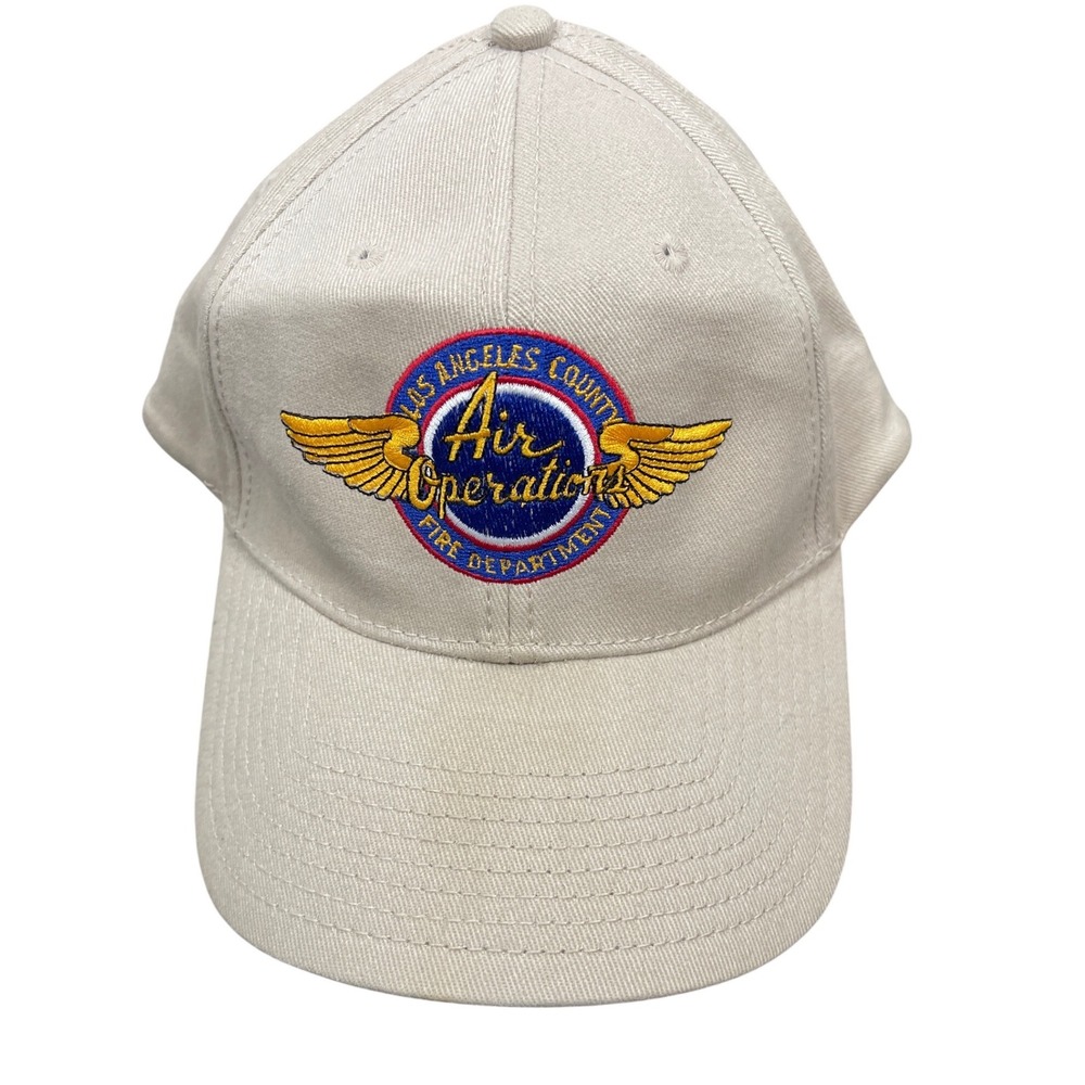 Otto Flex LA County Fire Department Air Operations Hat Tan L-XL Baseball Cap